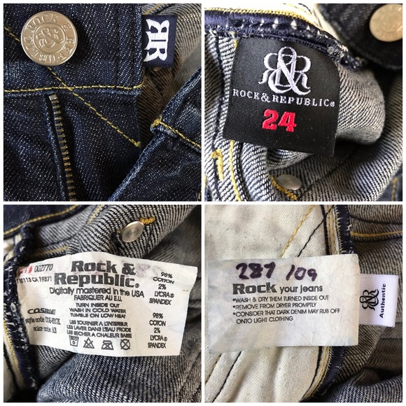 Rock & Republic Cosbie Cropped Stick Deep Indigo - Picture 8 of 8